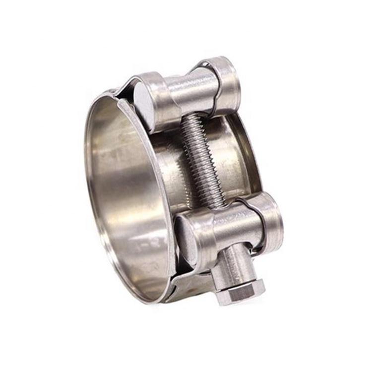 304 Stainless Steel Strong Heavy Duty T-Bolt Tightening Hose Clamps Diameter 17mm-502mm Adjustable T Single Bolt Clamp