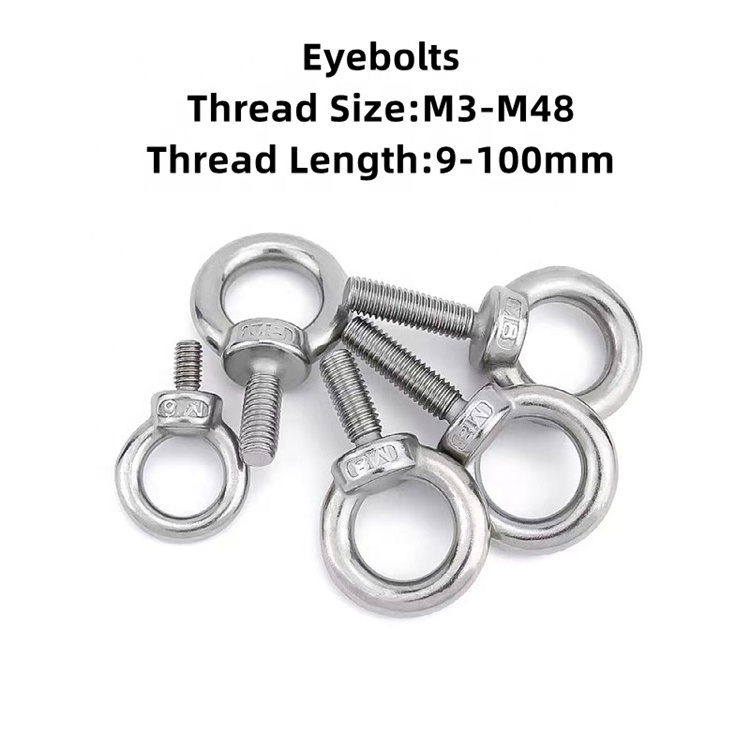 304 stainless steel Lifting Eye Screw Bolt M3 M4 M5 M6 M8 M10 M12 M14 M16 Eyebolt