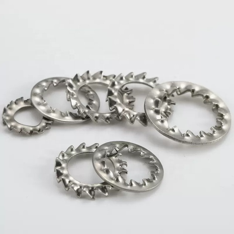 Wholesale  Zinc Plated Iron M3 M4 M5 M6 M8 M10 M12-M24 Internal Outer Serrated Teeth Lock Washers