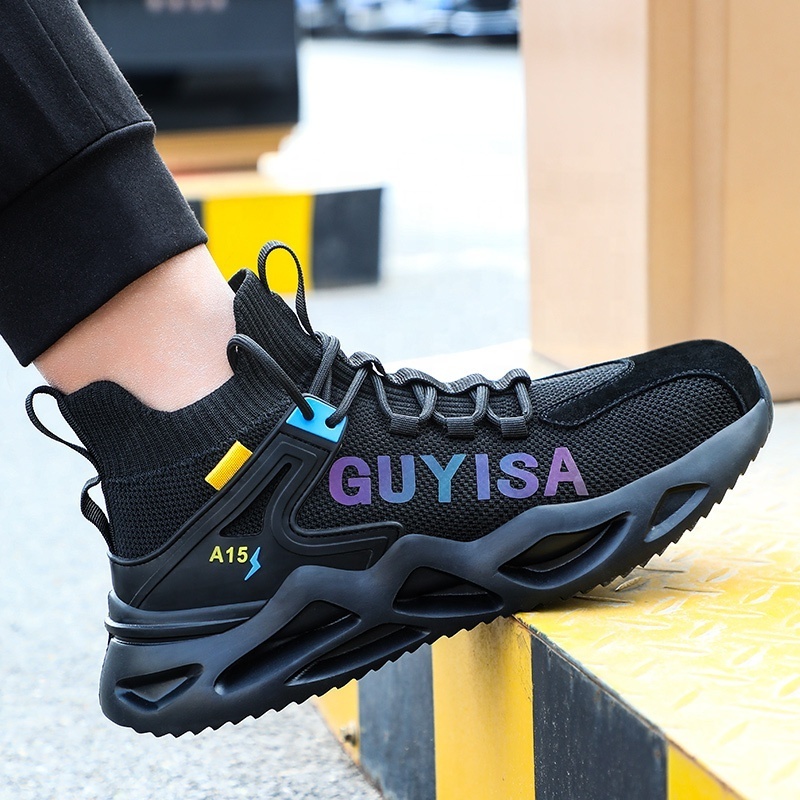 GUYISA Brand Professional Protective Lightweight Rubber Plastic Sole Breathable Upper Steel Toe Men's GUYISA Safety Shoe