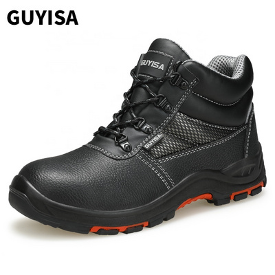 GUYISA Outdoor steel toe safety boots construction site anti -slip safety boots