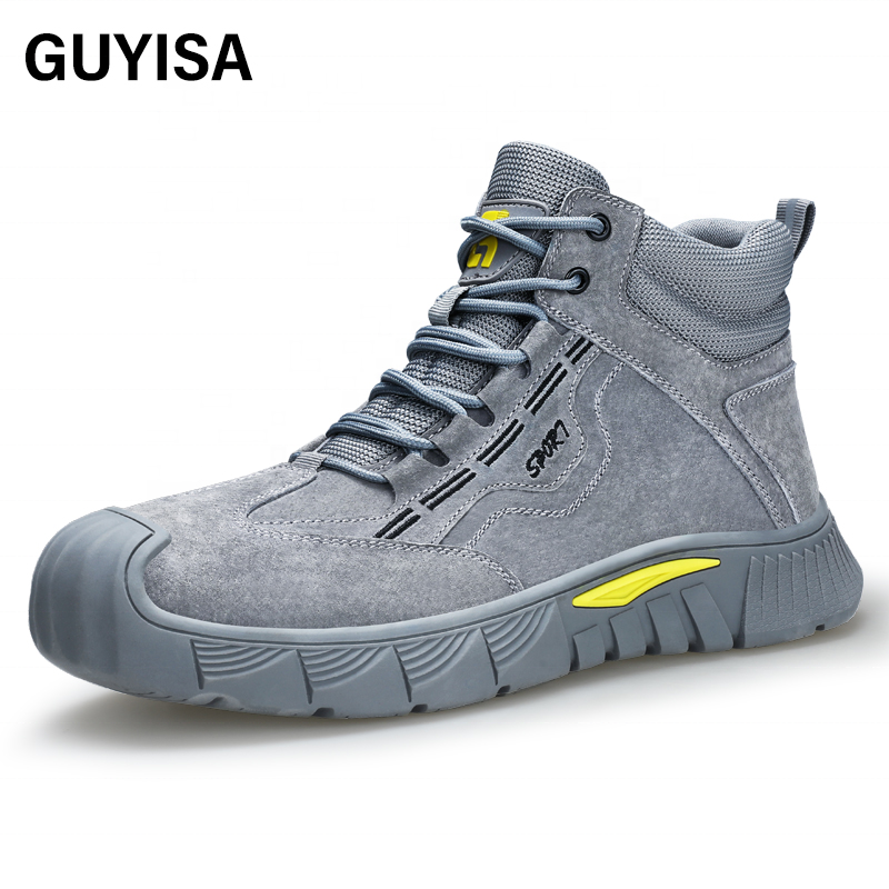 GUYISA brand winter OEM warm safety boots European standard steel toe men's work boot