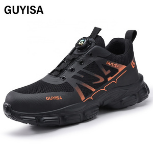 GUYISA Light weight safety shoes with European standard steel toes and fashionable safety shoes