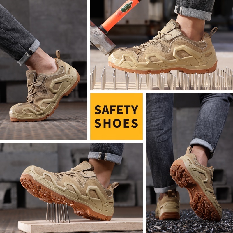 GUYISA Insulated Safety Boots 10KV Protection for Outdoor Hiking and Construction Suede Upper with Rubber and Mesh Insole