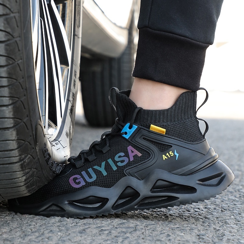 GUYISA Brand Professional Protective Lightweight Rubber Plastic Sole Breathable Upper Steel Toe Men's GUYISA Safety Shoe