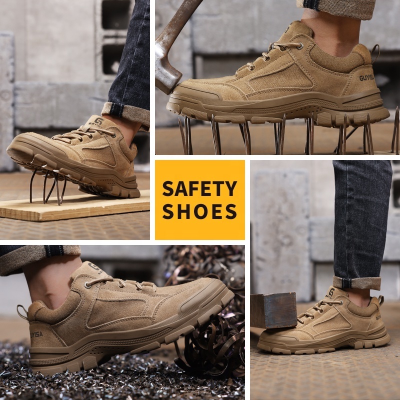 GUYISA Welder's Safety Boots Insulated 10KV Suede Shoes with Rubber Insole for Construction for Winter Summer Autumn