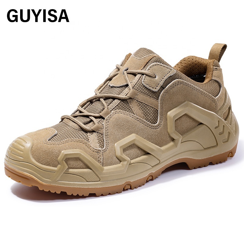 GUYISA Insulated Safety Boots 10KV Protection for Outdoor Hiking and Construction Suede Upper with Rubber and Mesh Insole