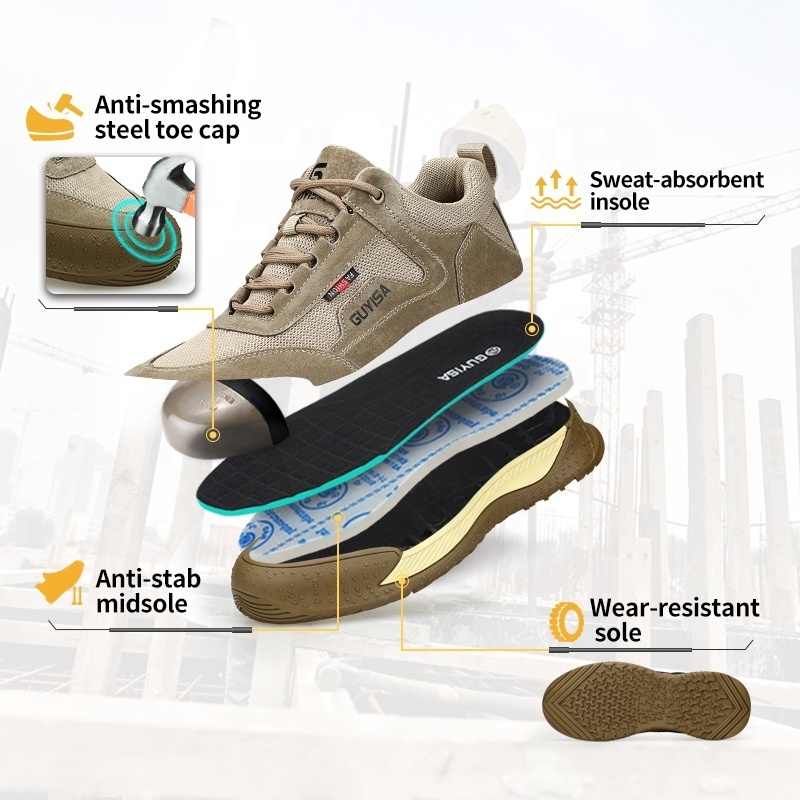 GUYISA Manufacturers direct selling safety shoes sneaker among young people's popular steel toe safety shoes