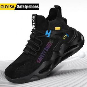 GUYISA Brand Professional Protective Lightweight Rubber Plastic Sole Breathable Upper Steel Toe Men's GUYISA Safety Shoe