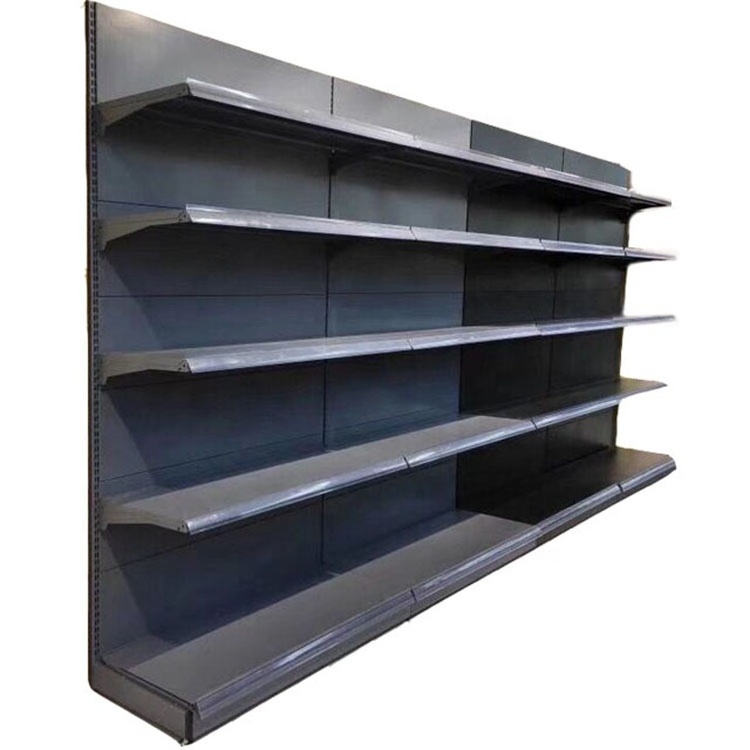 Customizable Supermarket Shelf Gondola  Wire Metal Supermarket Shelves , Grocery Store Shelving