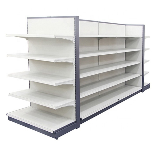 Customizable Supermarket Shelf Gondola  Wire Metal Supermarket Shelves , Grocery Store Shelving