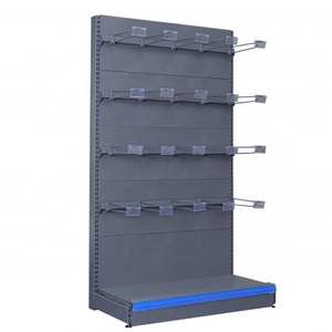 Shop display rack with hanging hooks / metal racks for grocery store/supermarket accessories display rack