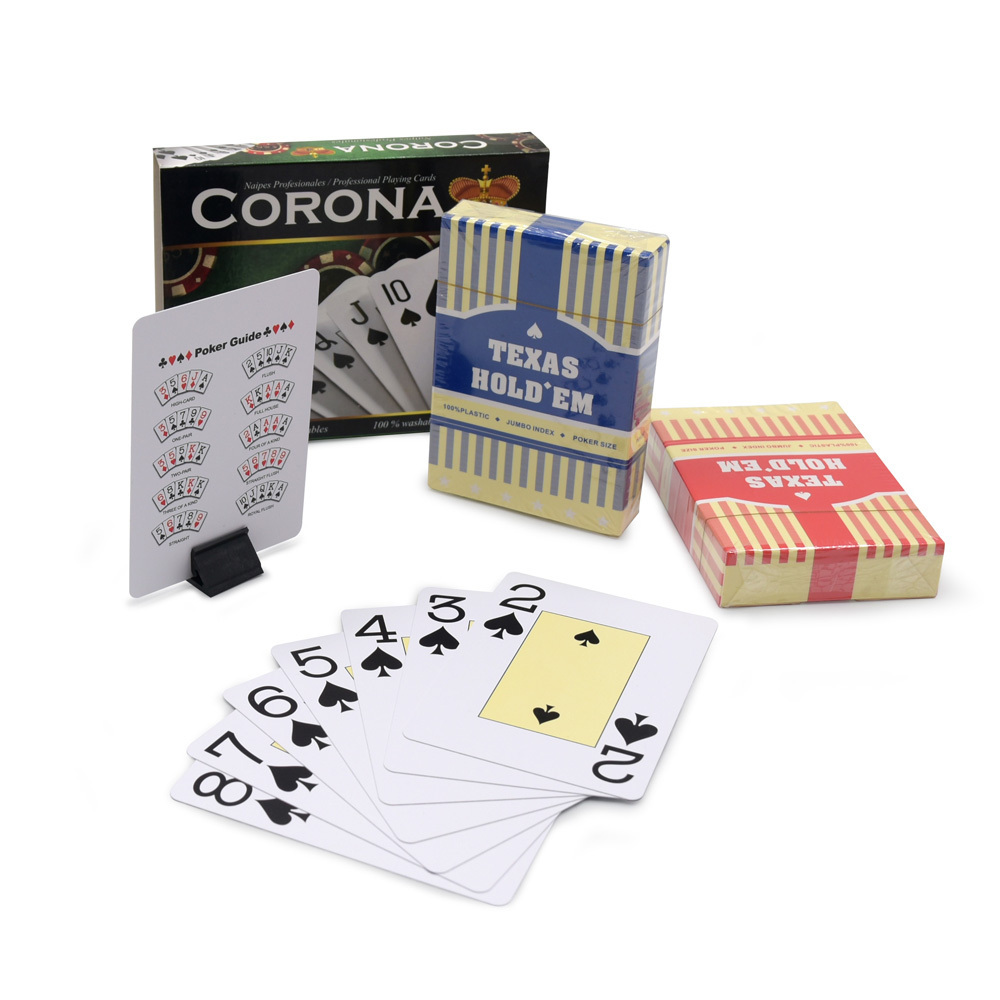 2Sets/Lot Plastic Playing Cards Waterproof Texas Hold'em Poker Cards Narrow Brand PVC Pokers Board Games 2.28*3.46 Inch