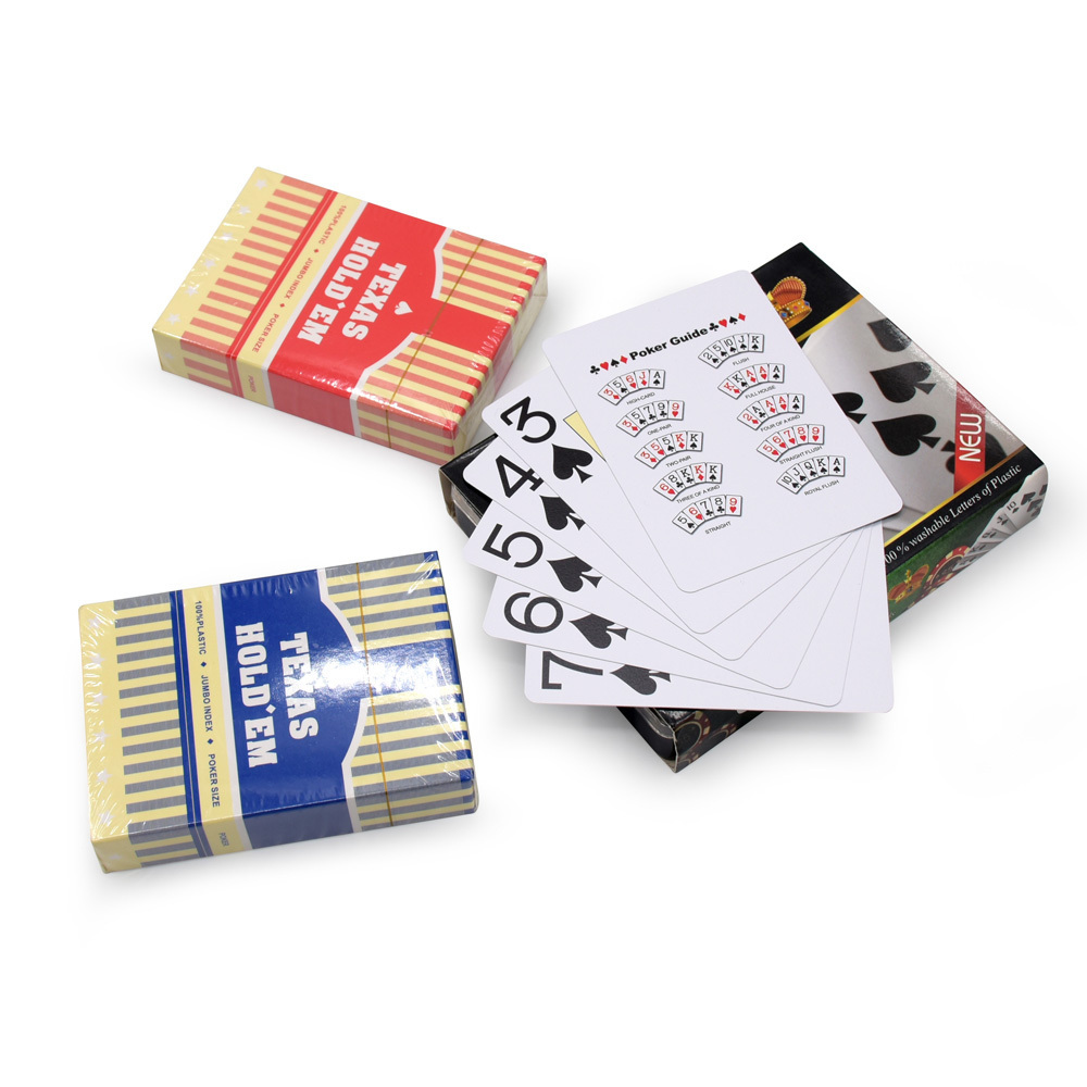 2Sets/Lot Plastic Playing Cards Waterproof Texas Hold'em Poker Cards Narrow Brand PVC Pokers Board Games 2.28*3.46 Inch