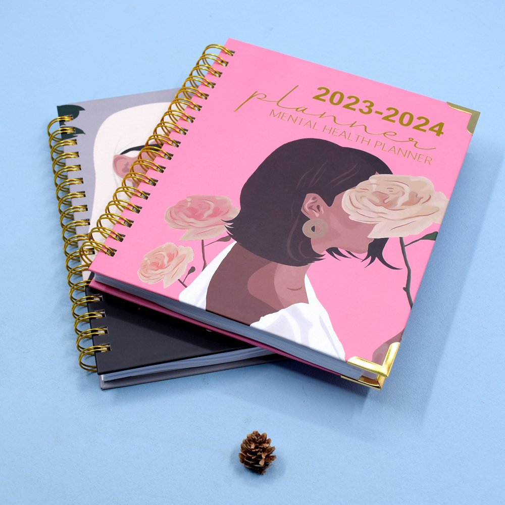 Free Sample Custom 2023-2024 Hardcover  A5 Life Journal Notebook Printed Diary Planner Printing