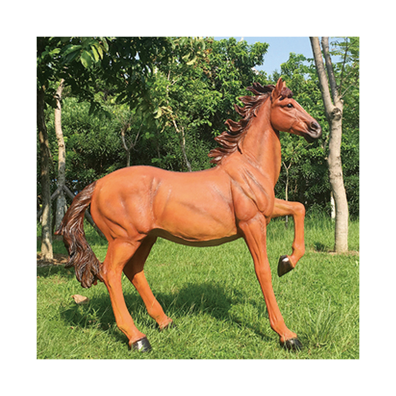 Jingujin Direct Selling fiberglass horse sculpture Long service life life size fiberglass sculpture for Lawn