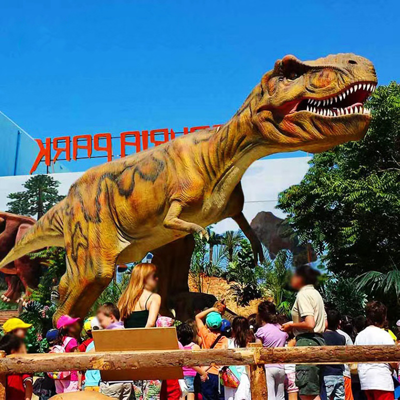 Jingujin Hot Sale animatronic rideable dinosaur simulation animatronic dinosaur hand puppet for amusement park