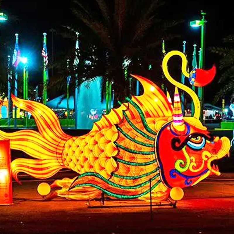 Jingujin At a Loss silk lantern festival lantern show colorful Strength festival lantern for Lawn