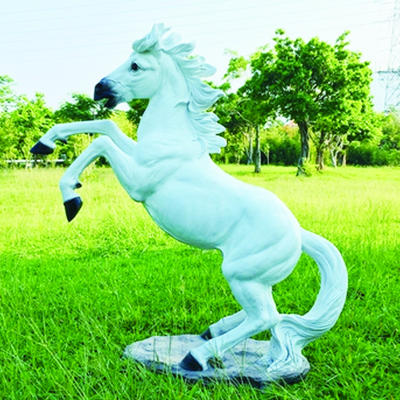 Jingujin Direct Selling fiberglass horse sculpture Long service life life size fiberglass sculpture for Lawn