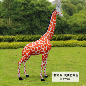 Jingujin Direct Selling fiberglass sculpture weight Strength fiberglass giraffe sculpture