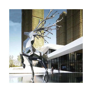 Jingujin New stainless steel world globe sculpture Strength stainless steel fish statue sculpture for art