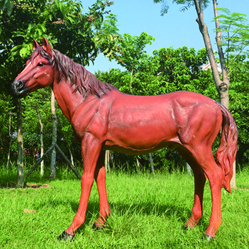 Jingujin Direct Selling fiberglass horse sculpture Long service life life size fiberglass sculpture for Lawn