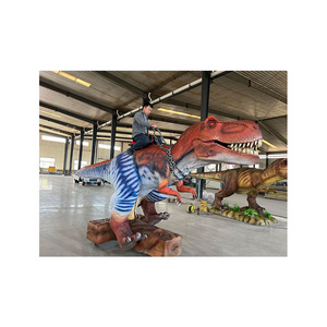 Jingujin New Trend walking triceratops dinosaur ride simulation walking rideable dinosaur animatronic ride robot for park