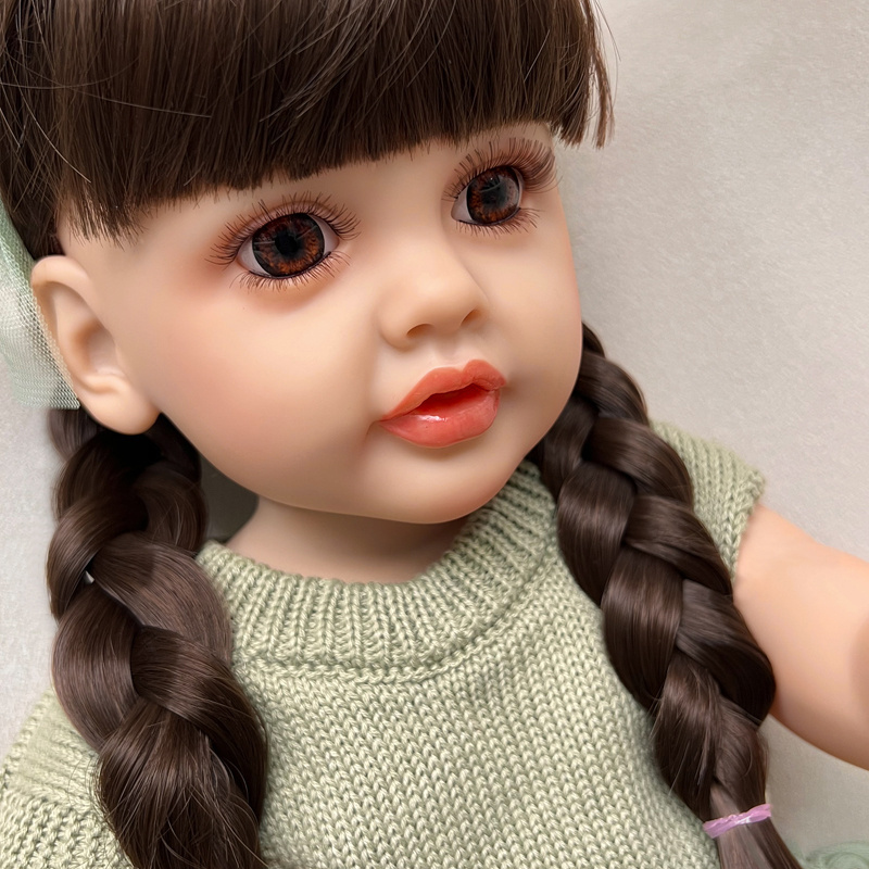 Wholesale High Quality Vinyl 60Cm Toy Christmas Gift Handmade Girl Big Baby Doll Reborn Toddler Dolls With Hair