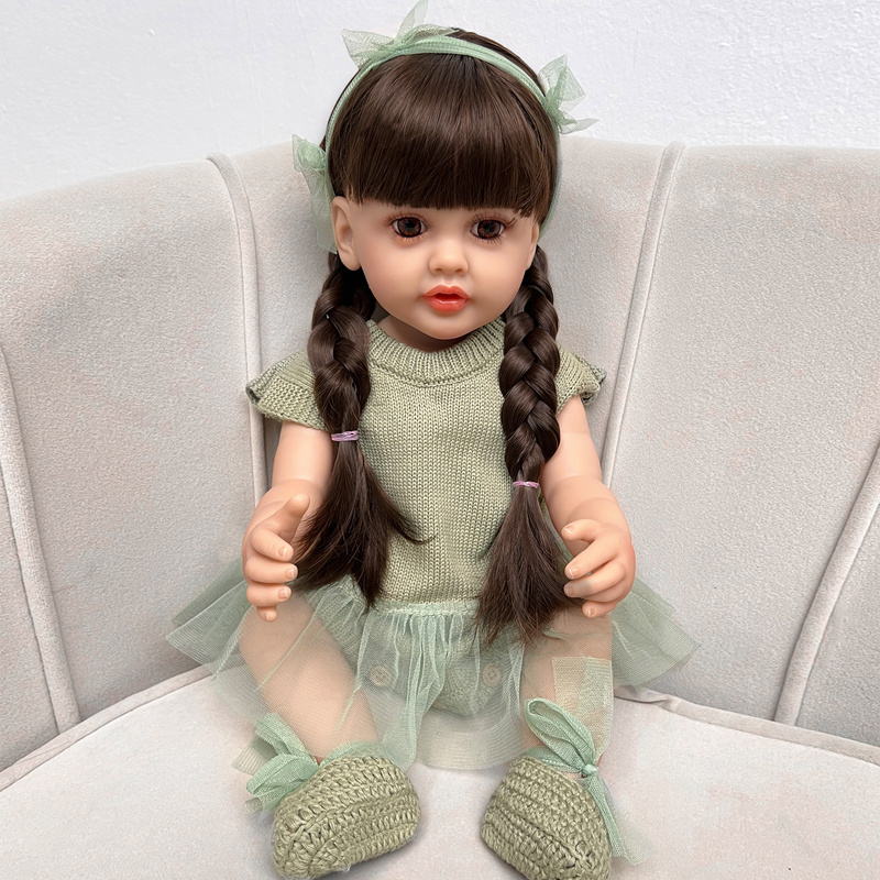 Wholesale High Quality Vinyl 60Cm Toy Christmas Gift Handmade Girl Big Baby Doll Reborn Toddler Dolls With Hair