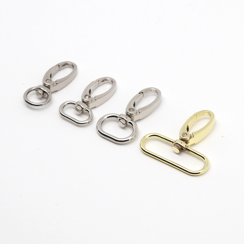 Trendy bag accessories swivel snap hook handbag clasps keychain ring hook purse hook