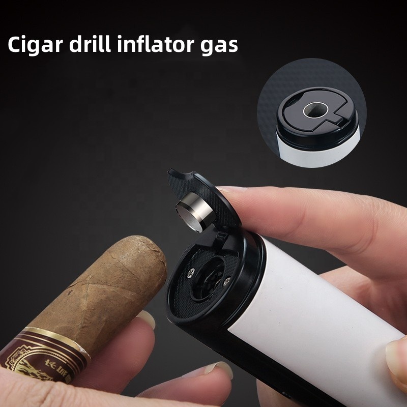 Windproof direct flush lighter Moxibustion cigar special spray gun portable outdoor large capacity lighter for torch