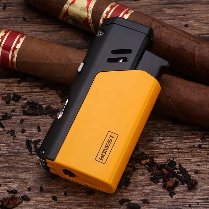 Wholesale Windproof Direct Jet Torch Lighter Moxibustion Cigar Special Portable Outdoor Large Capacity Lighter