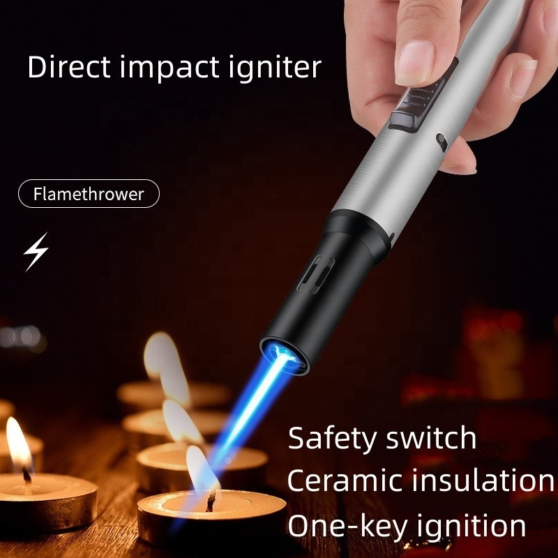 Handheld Portable Airbrush Lighter Cigar Moxibustion Special Airbrush Outdoor Barbecue Gas Kitchen Butane Blow Jet Torch Lighter