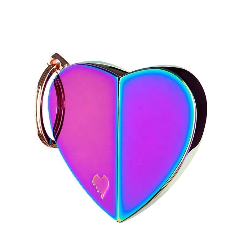 Double Heart Folding Lighter Change Shape Freely Keychain Gas Electric Lighter Double Flame Rotating Folding Lighters