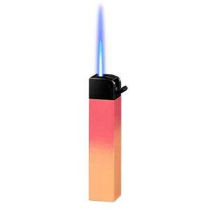 Personality Gradient Lighter Windproof Direct Impact Blue Flame Lighter Transparent Visible Air Compartment Mini Lighter