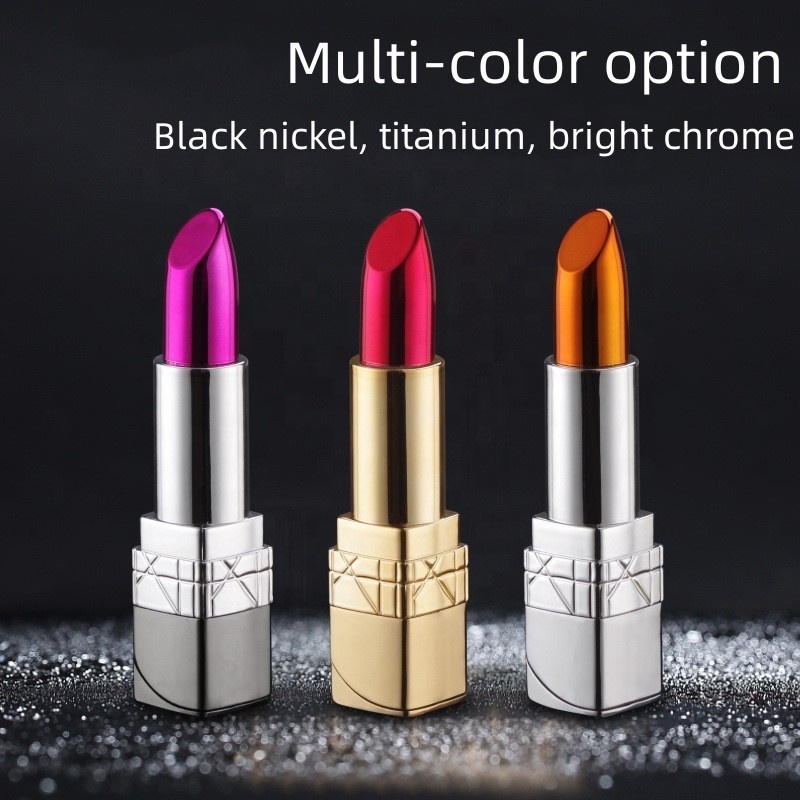 Wholesale Mini Lady Lighter Creative Personality New Peculiar Lipstick Styling Inflatable LOGO Creative Lighter