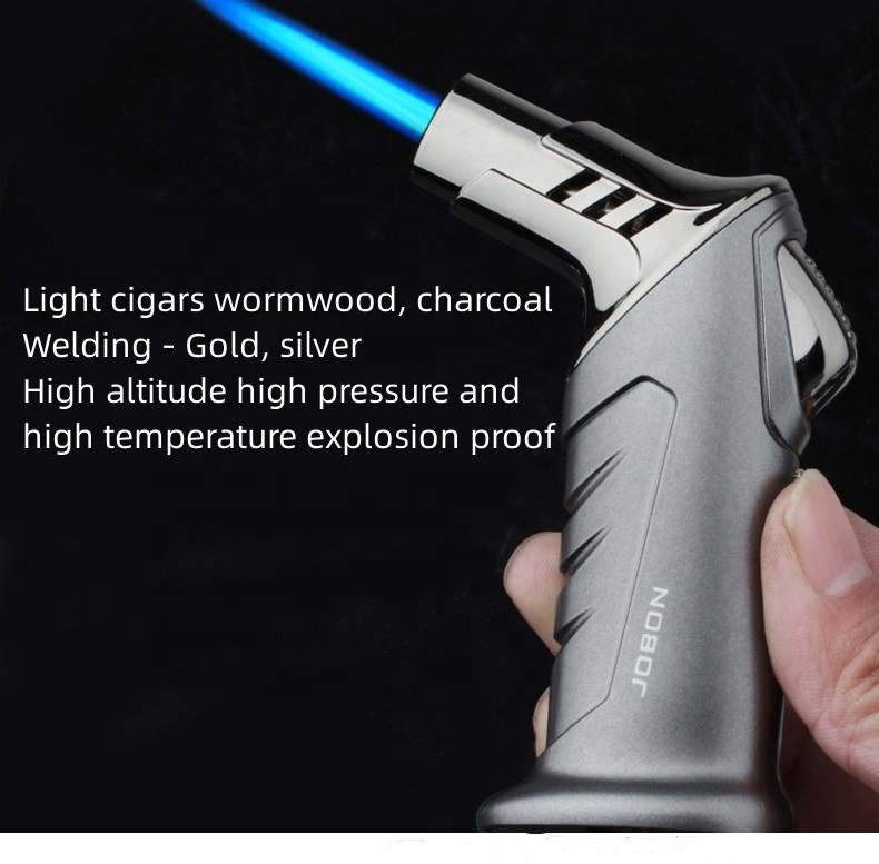 Hand holding table large airbrush lighter can lock fire fixed fire welding gun outdoor barbecue cigar lighter