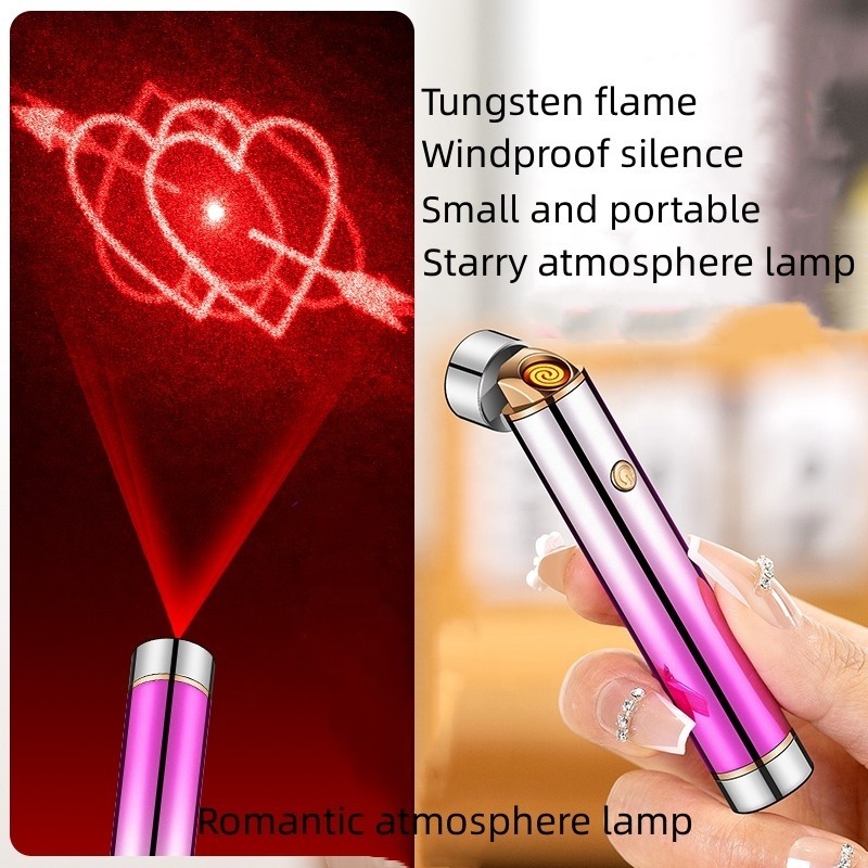 Portable Usb Mini  Flameless Lighter Windproof Tungsten Touch Lighter Round Charging Lighter Metal Cigarette Lighter