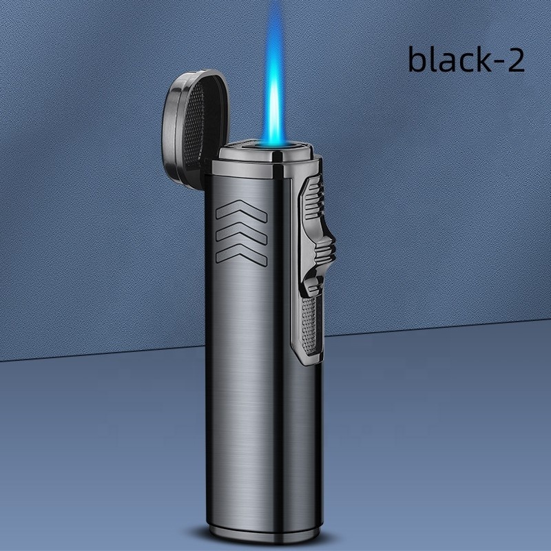 Wholesale Metal Direct Cigar Lighter Strong Fire Small Spray Gun Butane Gas Lighter Electronic Cigarette Torch Lighter