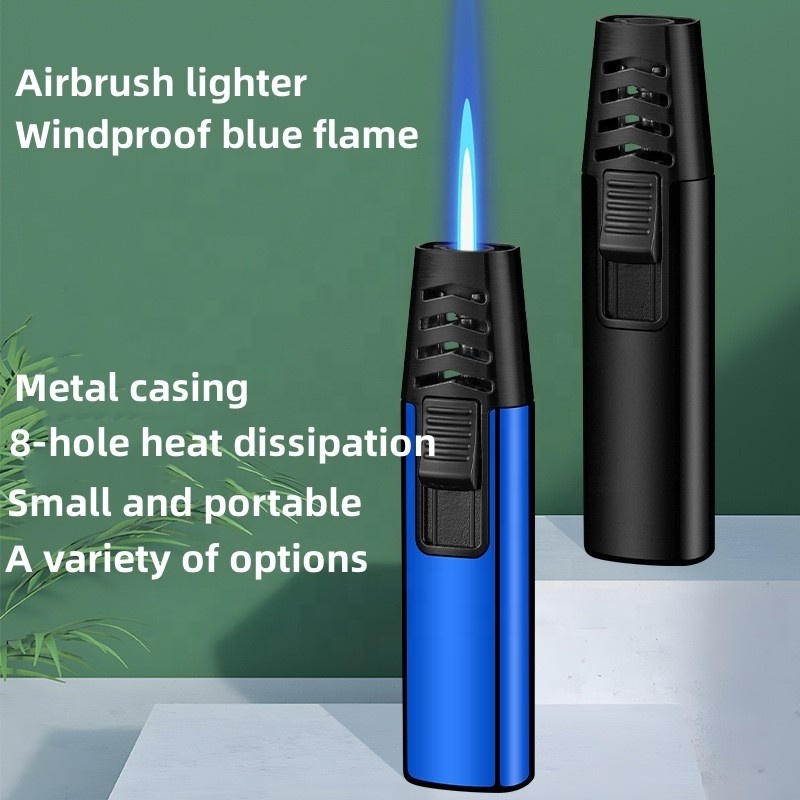 Small Torch Straight Flush Lighter Cigar Moxibustion Aromatherapy Special Lighter Small Portable Airbrush Lighter