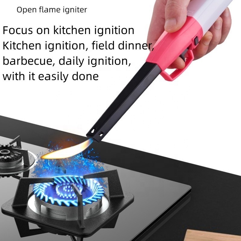 Fire Gun Gas Handle Spray Gun Extend The Kitchen Safety Torch Lighter Environmentally And Durable Cyclic Inflatable Igniter