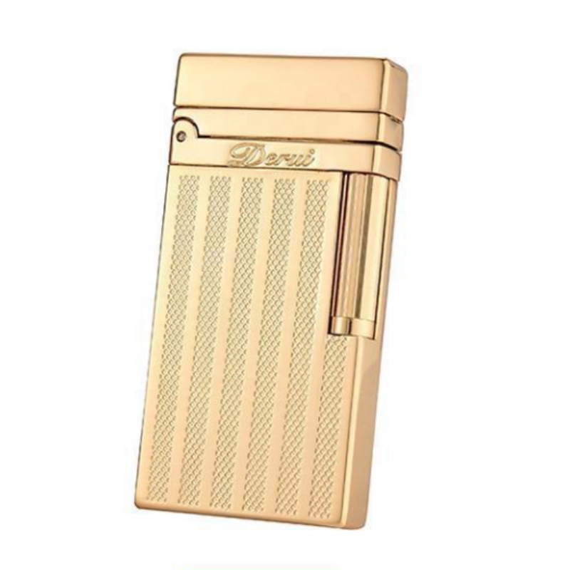 Wholesale Metal High-grade Open Flame Lighter Retro Gold Optional Gift Can Be Engraved Lighter Grinding Wheel Lighter