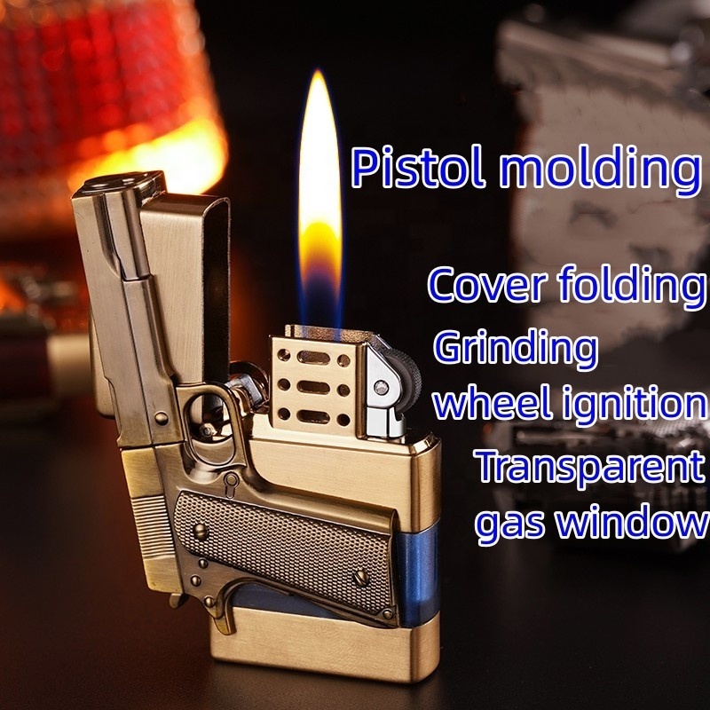 Perspective Window Exquisite Gift Box Packaging Grinding Wheel Lighter Sound Clear Gas Window Creative Styling Lighter