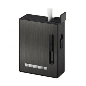 Metal Creative Multifunctional Automatic Cigarette Pack 20 PCS Pack Single Arc Automatic Smoke Ejection Charging Lighter