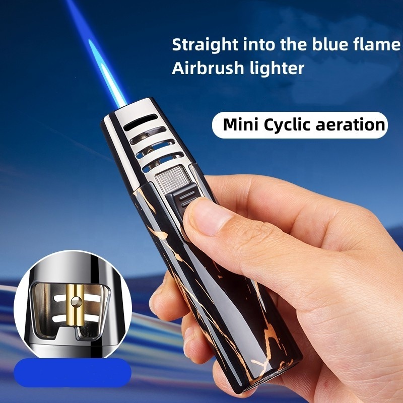 Turbine Torch Lighter Fashion Metal Gas Lighter Opener Flame Blaster Direct Injection Airbrush Moxibustion Cigar Special Lighter