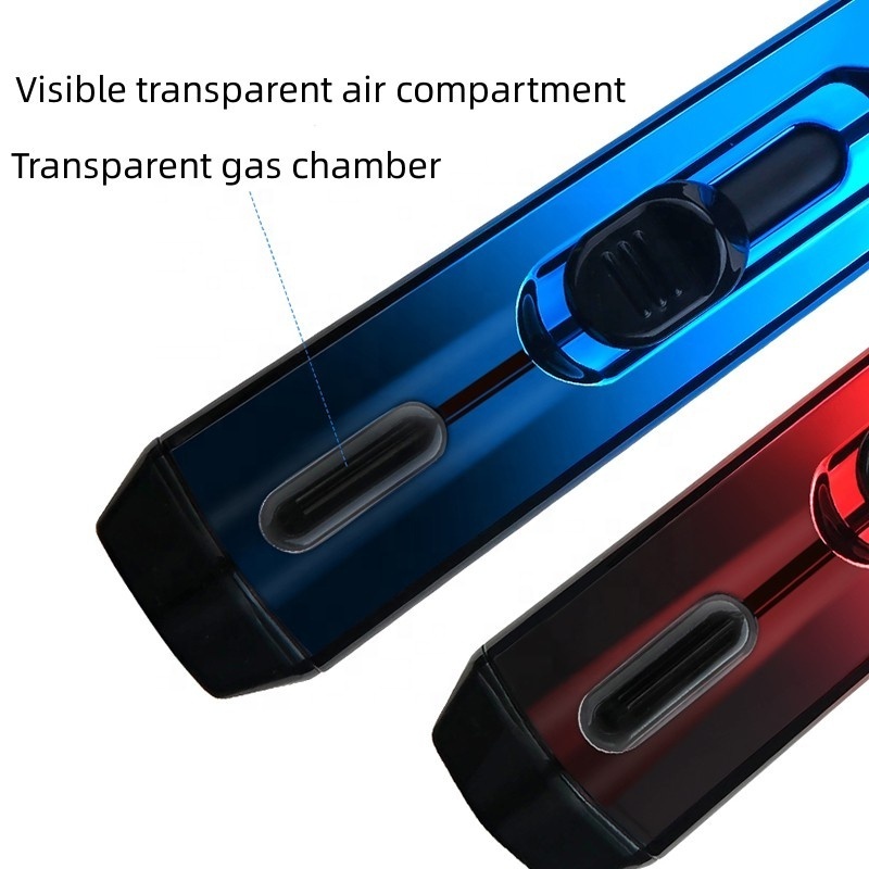 Torch Lighters, Butane Lighters, Refillable Butane Lighter Windproof Jet Flame Lighter with Visible Gas Window For Grill BBQ