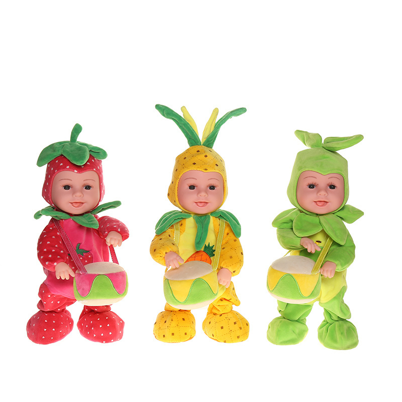 Lovely toy fruit baby doll 35cm walking singing dolls