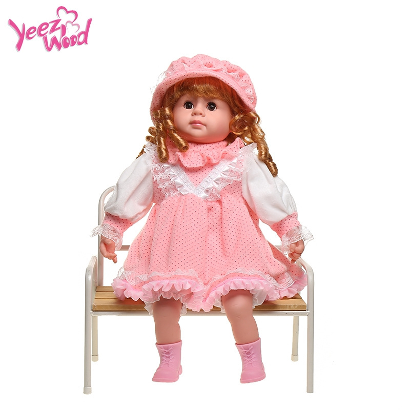 24 inch interactive speak Spanish interactive dialogue blink eyes endearing Plush Electric Baby Doll for girls toys kids