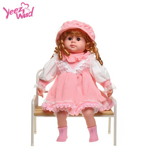 24 inch interactive speak Spanish interactive dialogue blink eyes endearing Plush Electric Baby Doll for girls toys kids