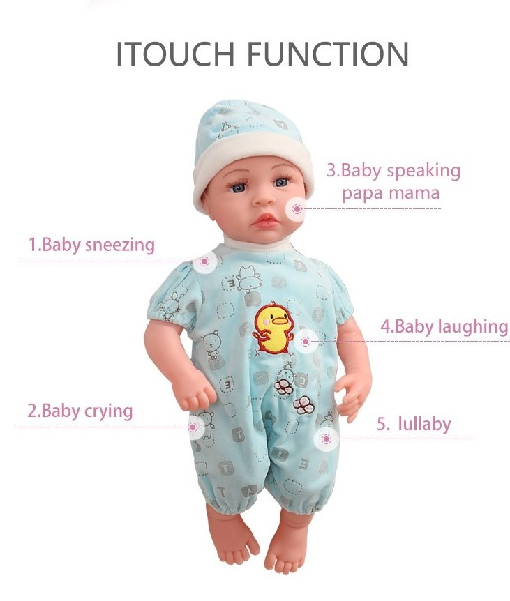 Lifelike bebe reborn lovely 45cm silicone vinyl doll baby reborn ...
